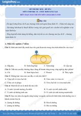 Đề thi học kì 2 Sinh 10 Chân trời sáng tạo - Đề số 4